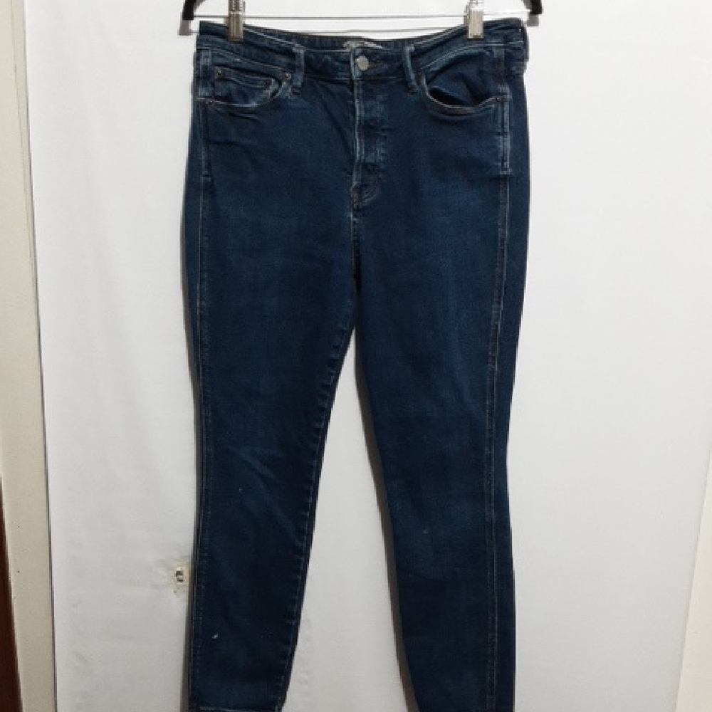 Free People Classic Blue Slightly Distrss High Rise Skinny Women's 31Jeans